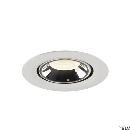 SLV NUMINOS® GIMBLE XS, Deckeneinbauleuchte weiß / chrom 4000K 55°