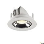 SLV NUMINOS® GIMBLE XS, Deckeneinbauleuchte weiß / chrom 4000K 55°