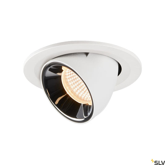 SLV NUMINOS® GIMBLE S, Deckeneinbauleuchte weiß / chrom 2700K 20°