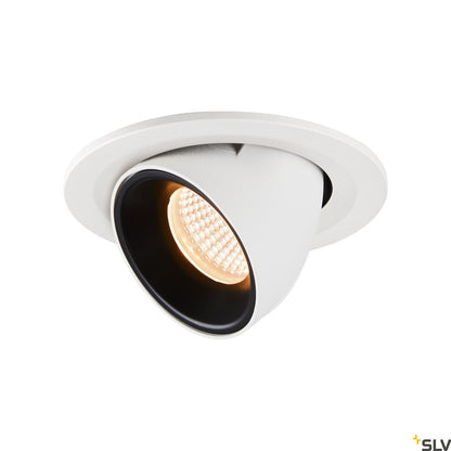 SLV NUMINOS® GIMBLE S, Deckeneinbauleuchte weiß / schwarz 2700K 40°