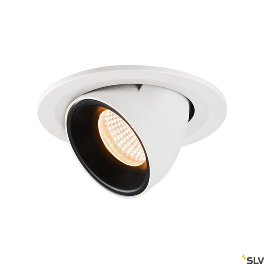 SLV NUMINOS® GIMBLE S, Deckeneinbauleuchte weiß / schwarz 2700K 40°