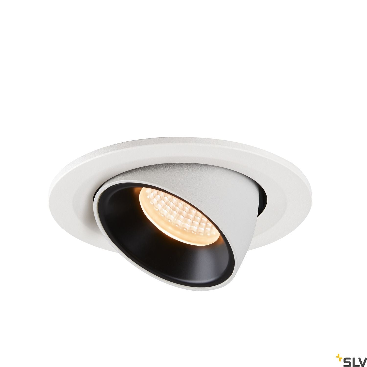 SLV NUMINOS® GIMBLE S, Deckeneinbauleuchte weiß / schwarz 2700K 40°