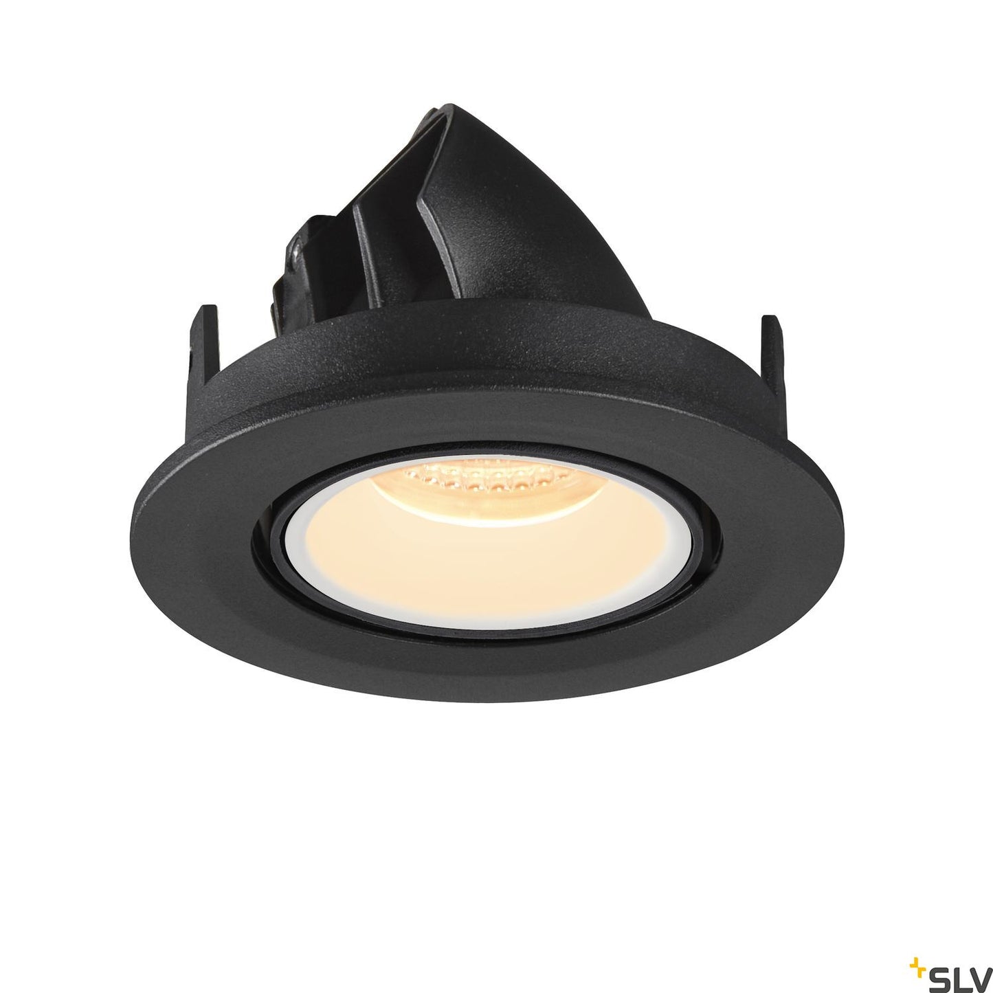SLV NUMINOS® GIMBLE S, Deckeneinbauleuchte schwarz / weiß 3000K 20°