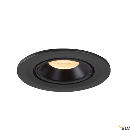 SLV NUMINOS® GIMBLE S, Deckeneinbauleuchte schwarz 30000K 55°