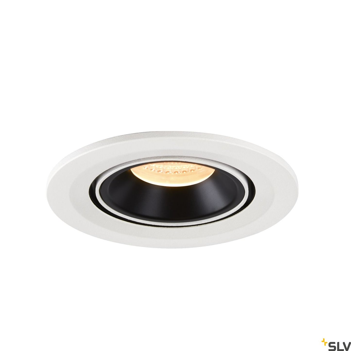 SLV NUMINOS® GIMBLE S, Deckeneinbauleuchte weiß / schwarz 3000K 20°
