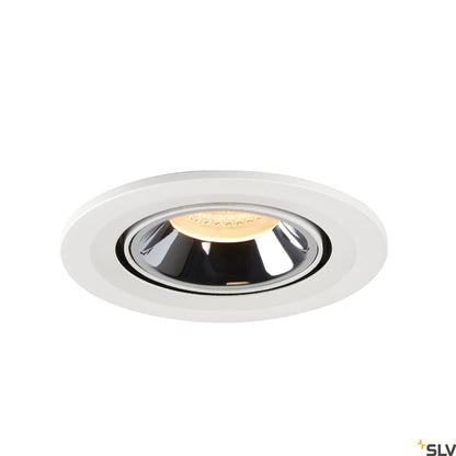 SLV NUMINOS® GIMBLE S, Deckeneinbauleuchte weiß / chrom 3000K 20°