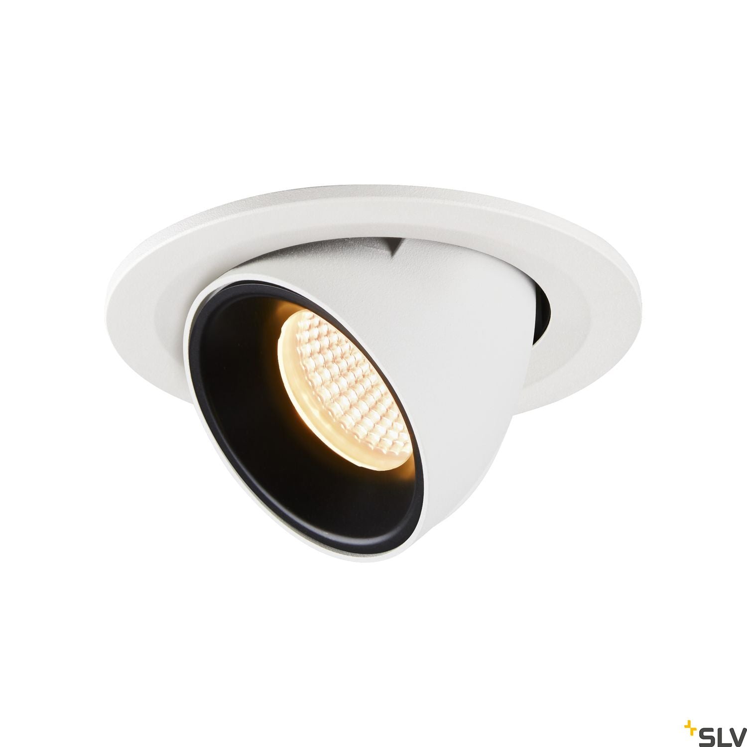 SLV NUMINOS® GIMBLE S, Deckeneinbauleuchte weiß / schwarz 3000K 40°