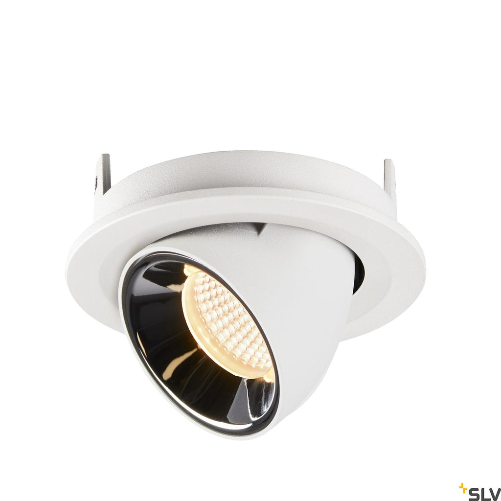 SLV NUMINOS® GIMBLE S, Deckeneinbauleuchte weiß / chrom 3000K 40°