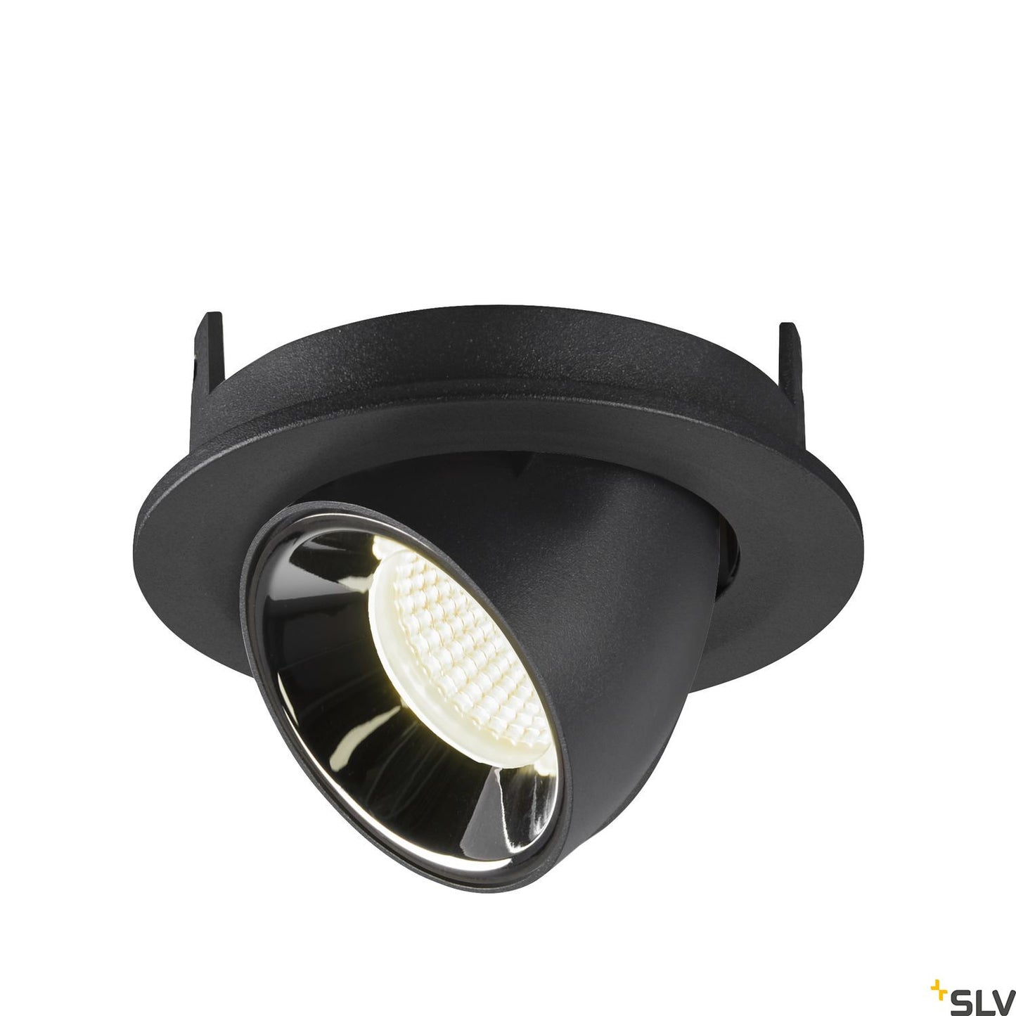 SLV NUMINOS® GIMBLE S, Deckeneinbauleuchte schwarz / chrom 4000K 20°