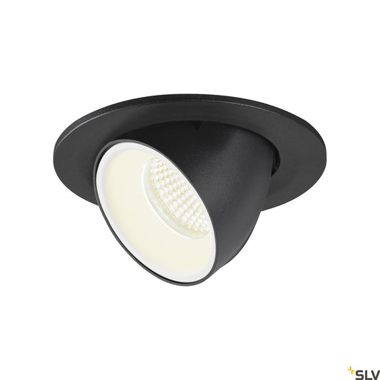 SLV NUMINOS® GIMBLE S, Deckeneinbauleuchte schwarz / weiß 4000K 55°
