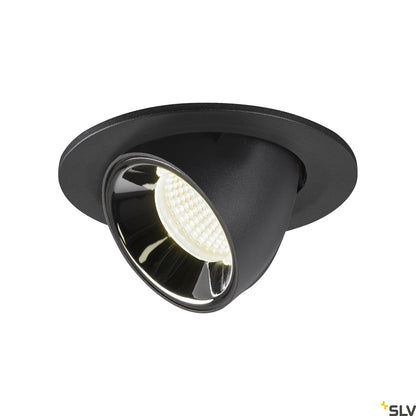 SLV NUMINOS® GIMBLE S, Deckeneinbauleuchte schwarz / chrom 4000K 55°