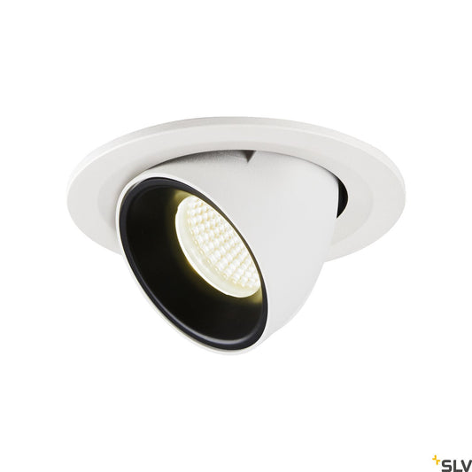 SLV NUMINOS® GIMBLE S, Deckeneinbauleuchte weiß / schwarz 4000K 20°