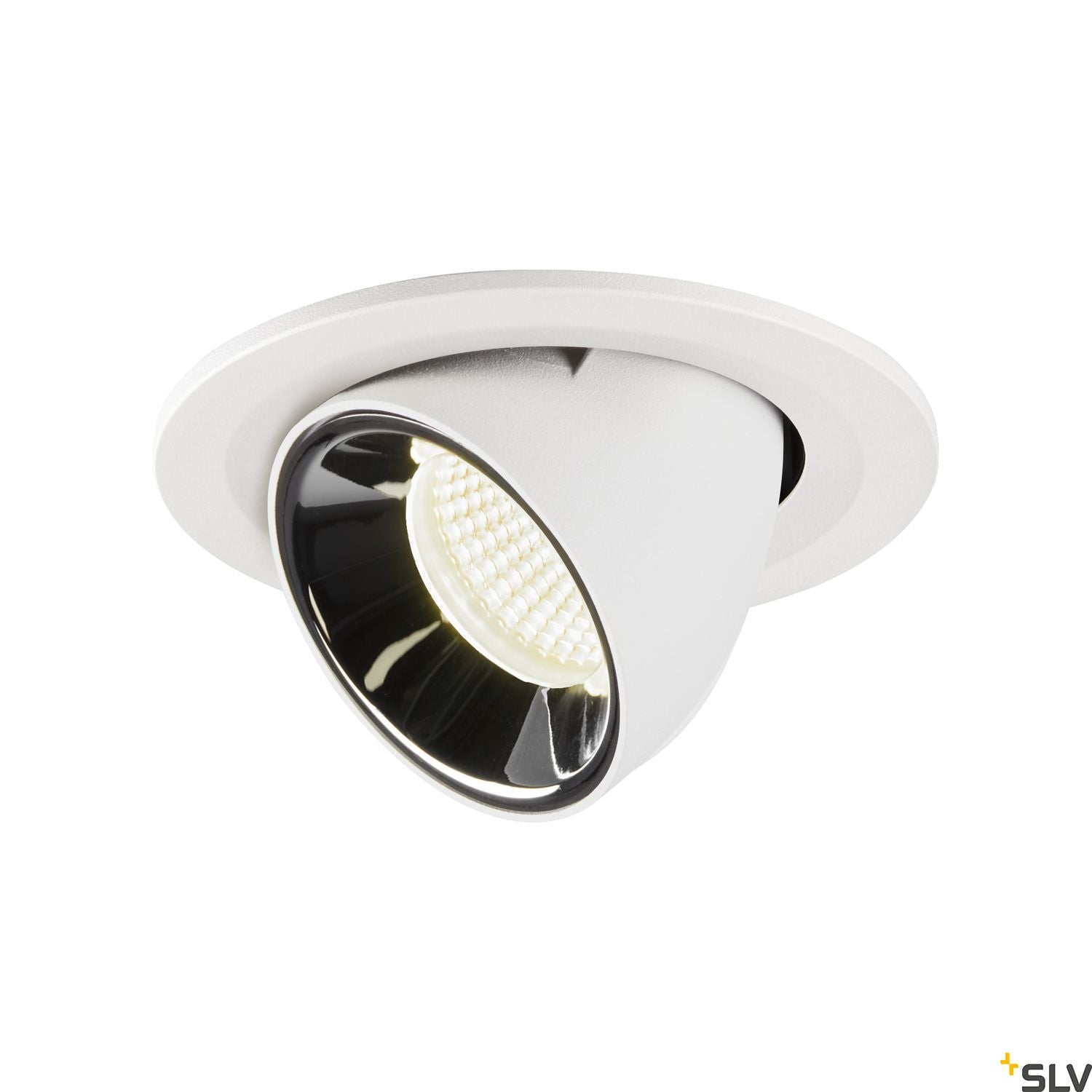 SLV NUMINOS® GIMBLE S, Deckeneinbauleuchte weiß / chrom 4000K 20°