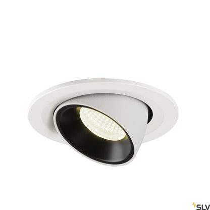 SLV NUMINOS® GIMBLE S, Deckeneinbauleuchte weiß / schwarz 4000K 55°