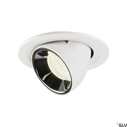 SLV NUMINOS® GIMBLE S, Deckeneinbauleuchte weiß / chrom 4000K 55°