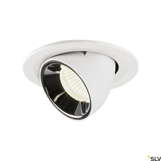 SLV NUMINOS® GIMBLE S, Deckeneinbauleuchte weiß / chrom 4000K 55°