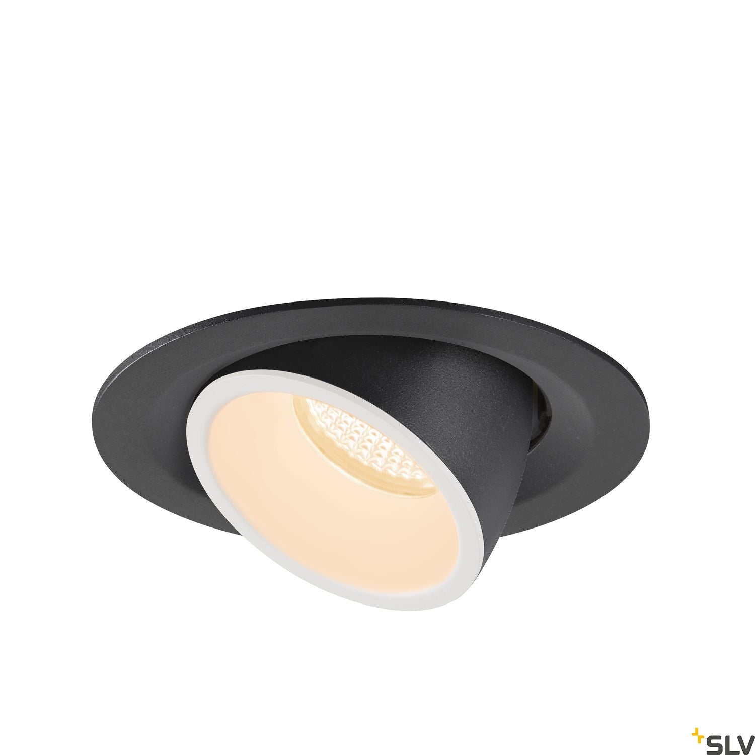 SLV NUMINOS® GIMBLE M, Deckeneinbauleuchte schwarz / weiß 2700K 20°