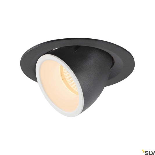 SLV NUMINOS® GIMBLE M, Deckeneinbauleuchte schwarz / weiß 2700K 40°