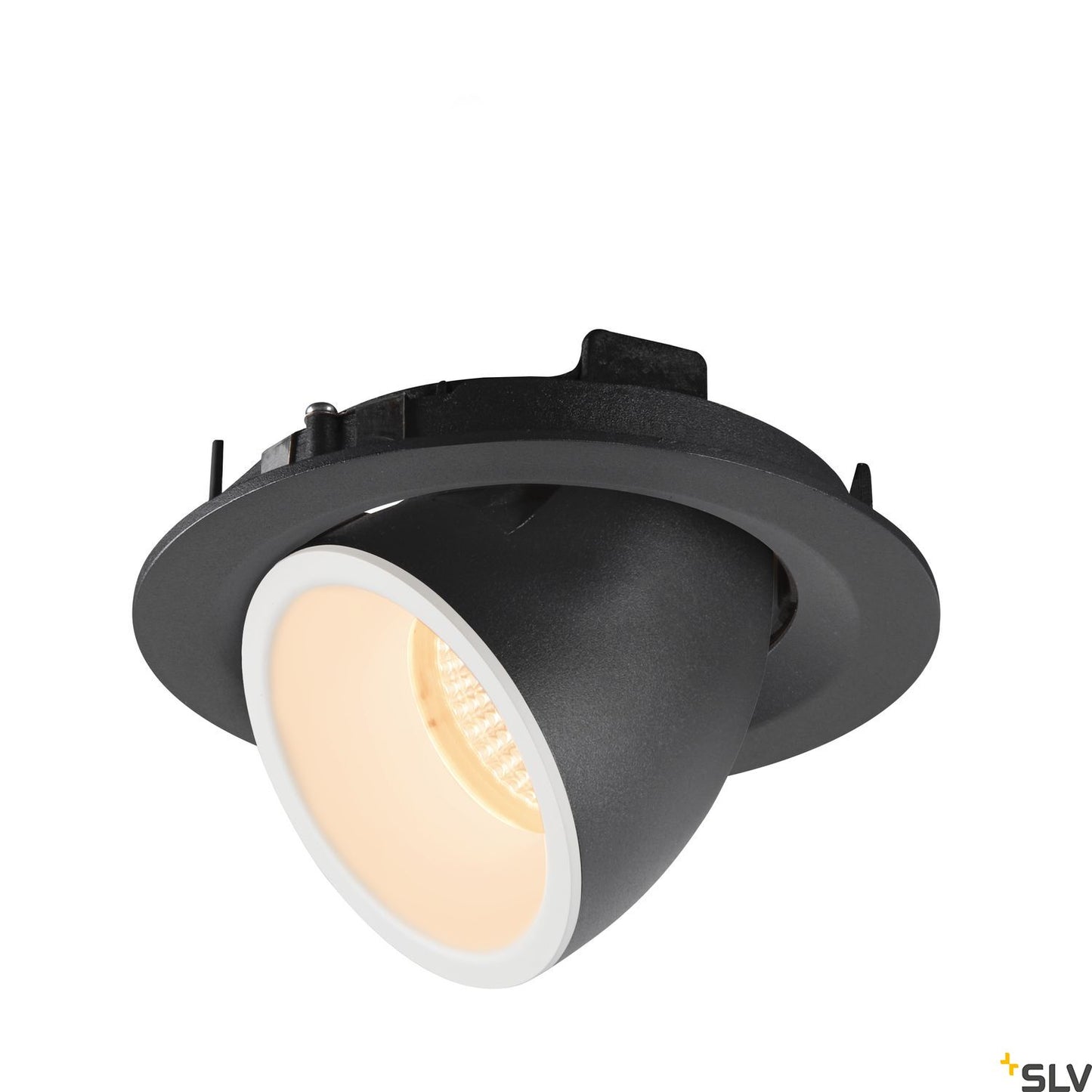 SLV NUMINOS® GIMBLE M, Deckeneinbauleuchte schwarz / weiß 2700K 40°