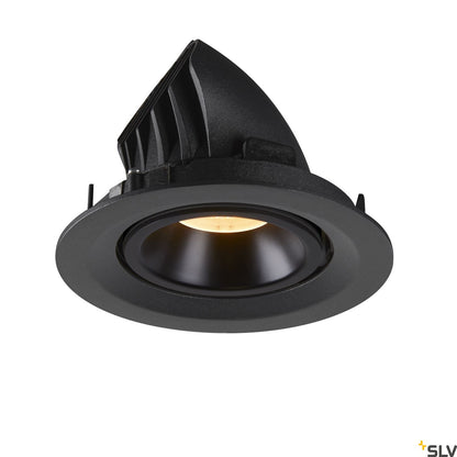 SLV NUMINOS® GIMBLE M, Deckeneinbauleuchte schwarz 3000K 20°
