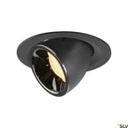 SLV NUMINOS® GIMBLE M, Deckeneinbauleuchte schwarz / chrom 3000K 55°