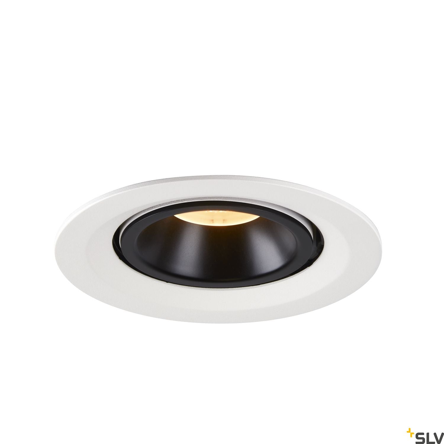 SLV NUMINOS® GIMBLE M, Deckeneinbauleuchte weiß / schwarz 3000K 20°