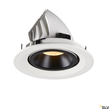 SLV NUMINOS® GIMBLE M, Deckeneinbauleuchte weiß / schwarz 3000K 20°
