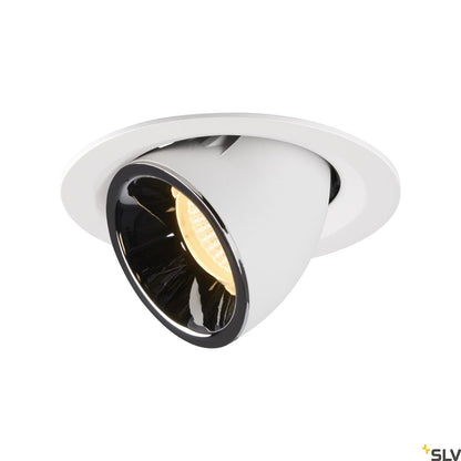 SLV NUMINOS® GIMBLE M, Deckeneinbauleuchte weiß / chrom 3000K 20°