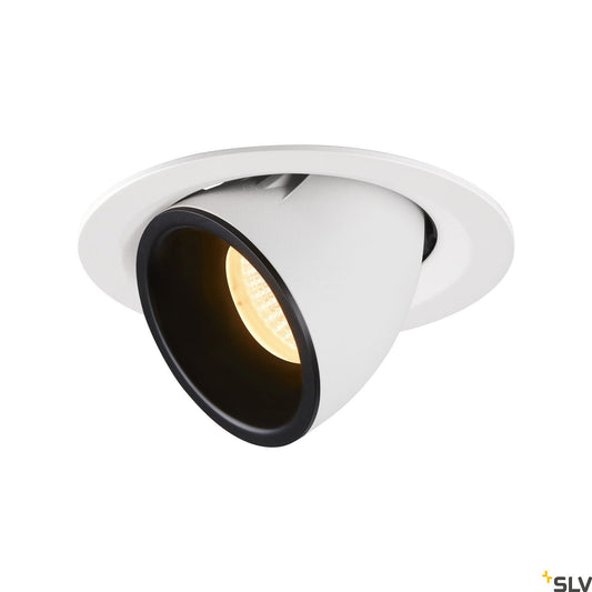 SLV NUMINOS® GIMBLE M, Deckeneinbauleuchte weiß / schwarz 3000K 40°