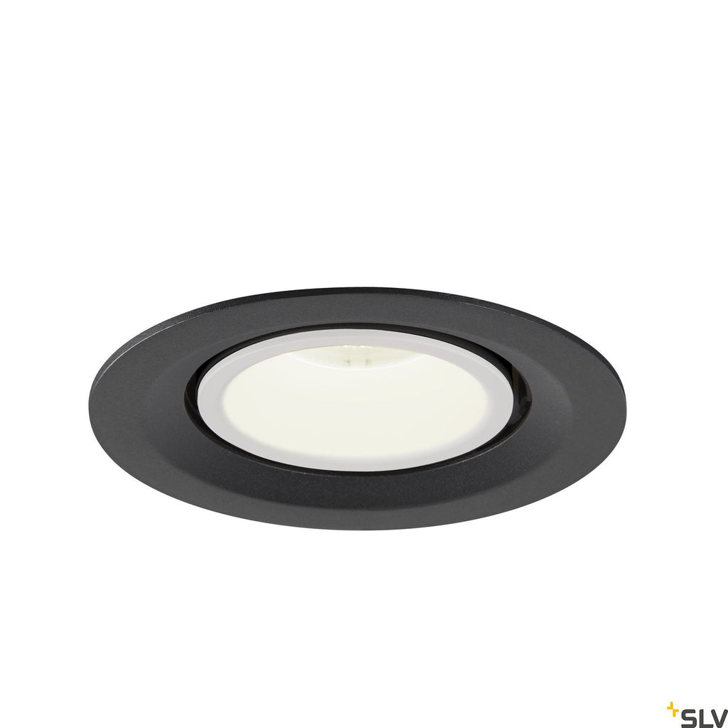 SLV NUMINOS® GIMBLE M, Deckeneinbauleuchte schwarz / weiß 4000K 20°