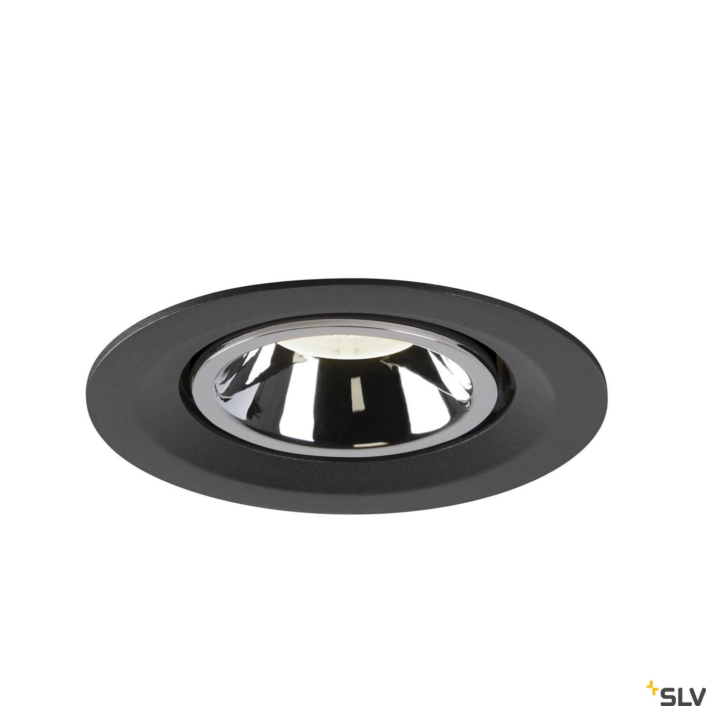 SLV NUMINOS® GIMBLE M, Deckeneinbauleuchte schwarz / chrom 4000K 20°
