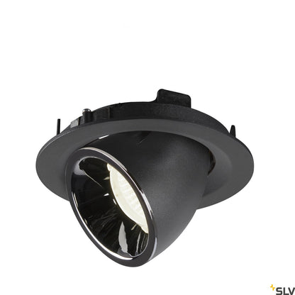 SLV NUMINOS® GIMBLE M, Deckeneinbauleuchte schwarz / chrom 4000K 20°