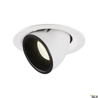 SLV NUMINOS® GIMBLE M, Deckeneinbauleuchte weiß / schwarz 4000K 20°