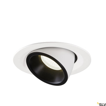 SLV NUMINOS® GIMBLE M, Deckeneinbauleuchte weiß / schwarz 4000K 20°