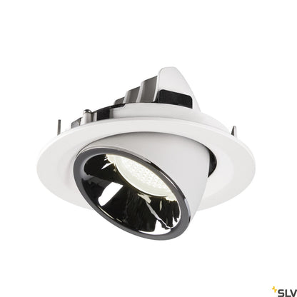 SLV NUMINOS® GIMBLE M, Deckeneinbauleuchte weiß / chrom 4000K 20°