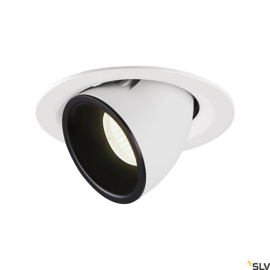 SLV NUMINOS® GIMBLE M, Deckeneinbauleuchte weiß / schwarz 4000K 55°