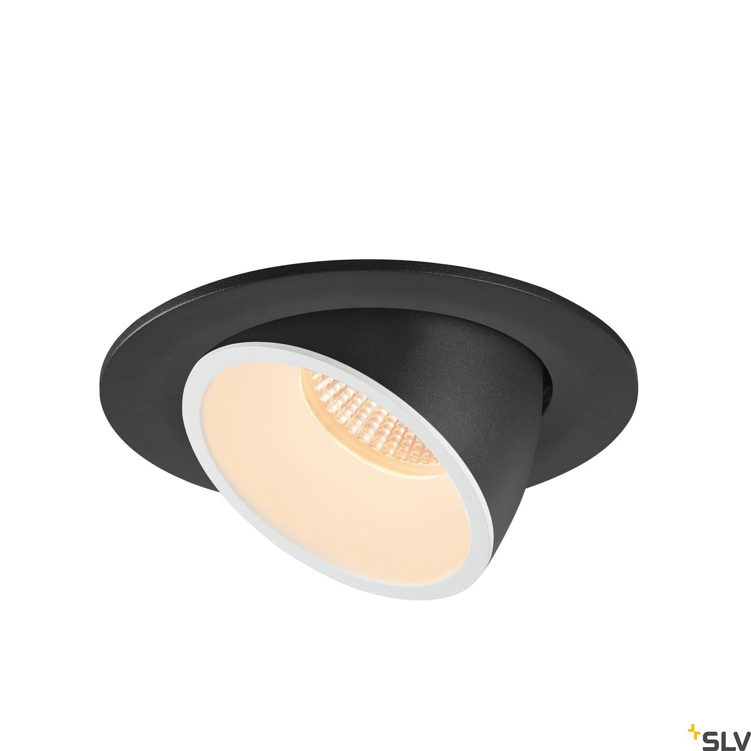 SLV NUMINOS® GIMBLE L, Deckeneinbauleuchte schwarz / weiß 2700K 40°