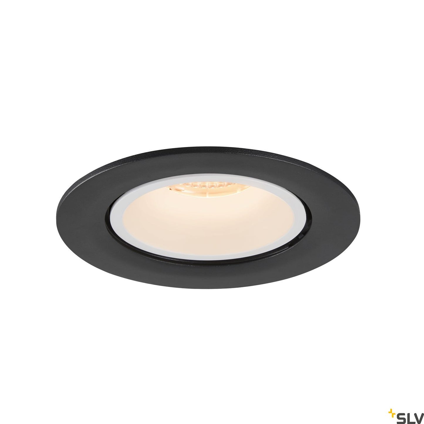 SLV NUMINOS® GIMBLE L, Deckeneinbauleuchte schwarz / weiß 2700K 40°