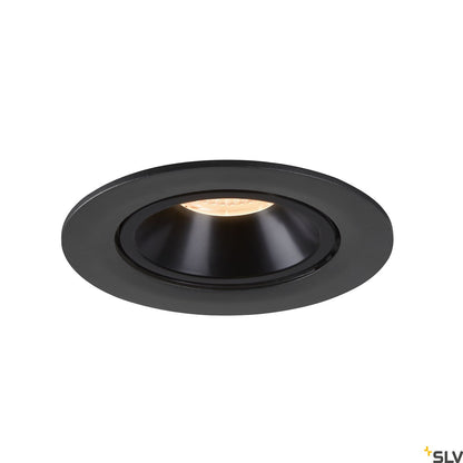 SLV NUMINOS® GIMBLE L, Deckeneinbauleuchte schwarz 2700K 55°
