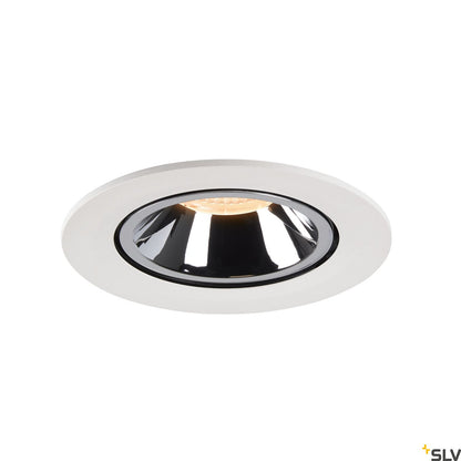 SLV NUMINOS® GIMBLE L, Deckeneinbauleuchte weiß / chrom 2700K 55°