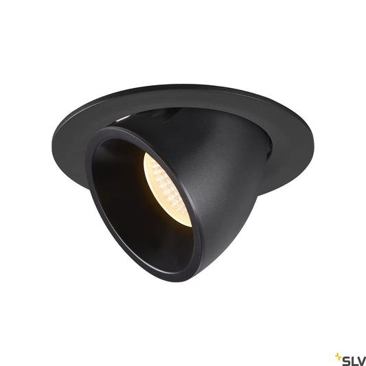 SLV NUMINOS® GIMBLE L, Deckeneinbauleuchte schwarz 3000K 20°