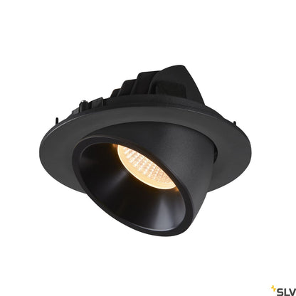 SLV NUMINOS® GIMBLE L, Deckeneinbauleuchte schwarz 3000K 20°