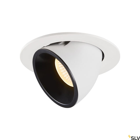 SLV NUMINOS® GIMBLE L, Deckeneinbauleuchte weiß / schwarz 3000K 40°