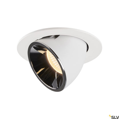 SLV NUMINOS® GIMBLE L, Deckeneinbauleuchte weiß / chrom 3000K 40°