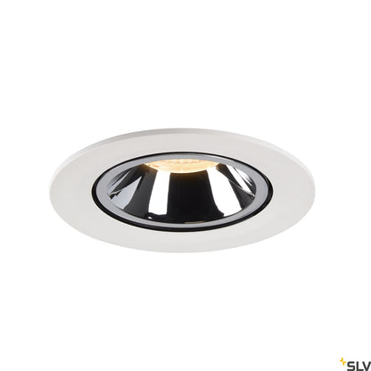 SLV NUMINOS® GIMBLE L, Deckeneinbauleuchte weiß / chrom 3000K 55°