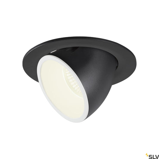 SLV NUMINOS® GIMBLE L, Deckeneinbauleuchte schwarz / weiß 4000K 40°
