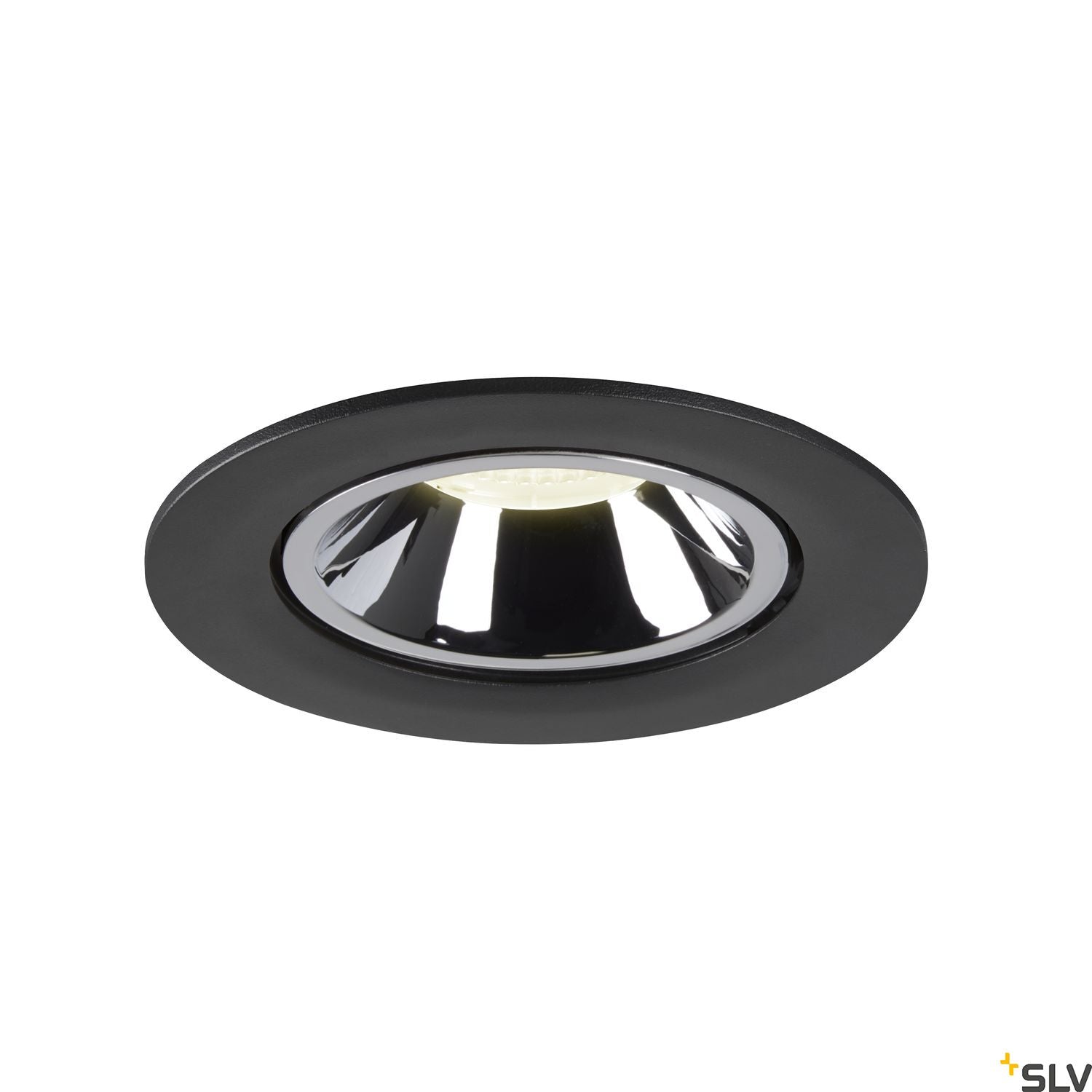 SLV NUMINOS® GIMBLE L, Deckeneinbauleuchte schwarz / chrom 4000K 40°