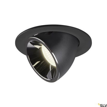 SLV NUMINOS® GIMBLE L, Deckeneinbauleuchte schwarz / chrom 4000K 55°