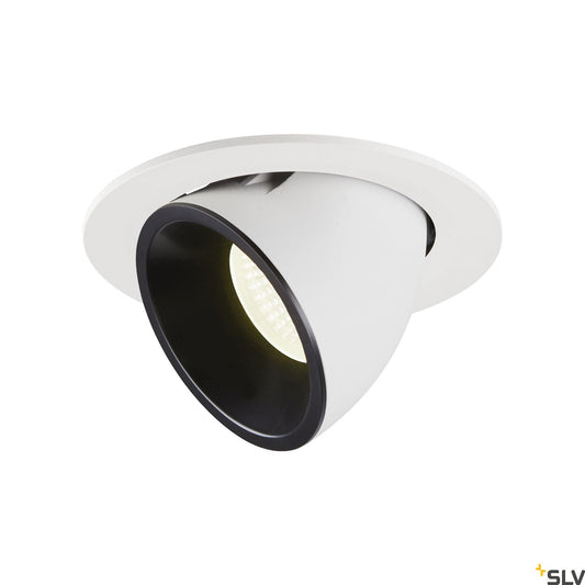 SLV NUMINOS® GIMBLE L, Deckeneinbauleuchte weiß / schwarz 4000K 20°