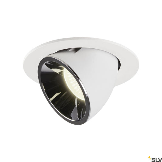 SLV NUMINOS® GIMBLE L, Deckeneinbauleuchte weiß / chrom 4000K 55°